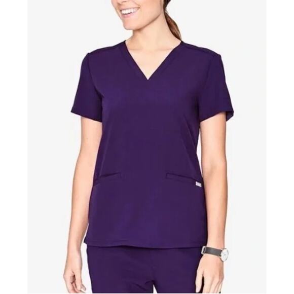 Women's Figs Casma Three-Pocket Scrub Top in Purple size XS Workwear - Picture 1 of 4